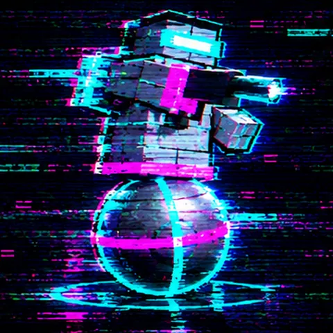 DEADNET runner, glitch style