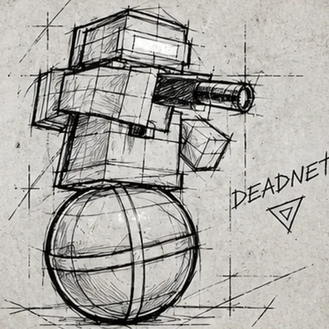 DEADNET runner, sketch style